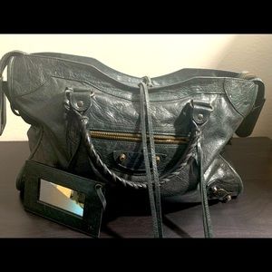 Black Balenciaga Motorcycle Bag For Sale